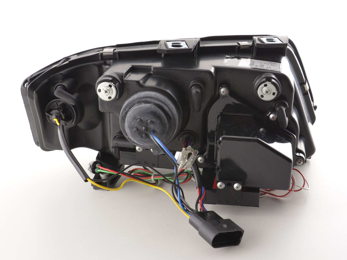 Scheinwerfer Set Daylight LED Tagfahrlicht Audi A6 Typ 4B 97-01 schwarz Scheinwerfer Set Daylight LED Tagfahrlicht Audi A6 Typ 4B 97-01 schwarz